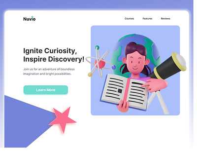 A Website for Kids Who Love to Learn ui website