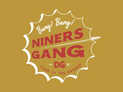 Vector Illustration - Niners Gang - Damn Good Designs adobe illustrator bang bang niner gang branding design graphic design illustration logo nfl football niners niners gang vector