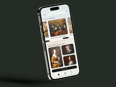 Online Museum App app art graphic design mobile museum painting ui