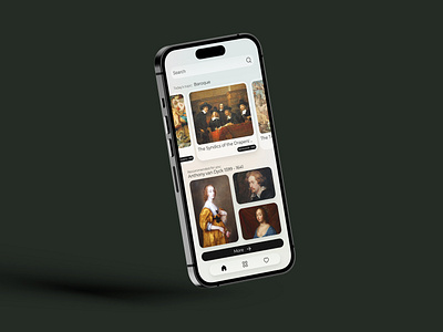 Online Museum App app art graphic design mobile museum painting ui