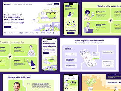 Case Study: Nibble Health Website Design branding design finance fintech graphic design health healthcare illustration interaction design interface responsive website ui user experience user interface ux web web design web marketing website website design