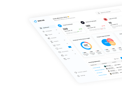 HR MANAGEMENT DASHBOARD dashboard hr dasboard hr web design landing page landing page design management dashboard ui ui design web deshboard webdesign