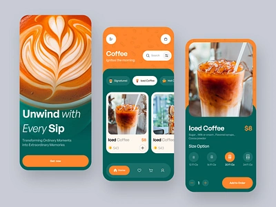 Coffee- Coffee Order App app app design app ui ux application coffee coffee mobile app coffee shop ecommerce food and drink food app mobile app mobile design mobile ui order app shopping ui ux design