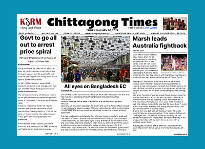 Newspaper design branding chittagong daily news graphic design ifti logo motion graphics newspaper typography ui