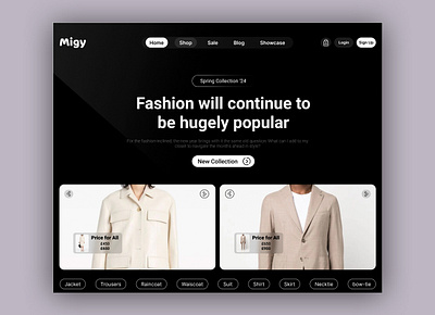 Casual Clothes Web Store design ecommerce mobile design online shop online store product design ui ui design web web design web shop web store