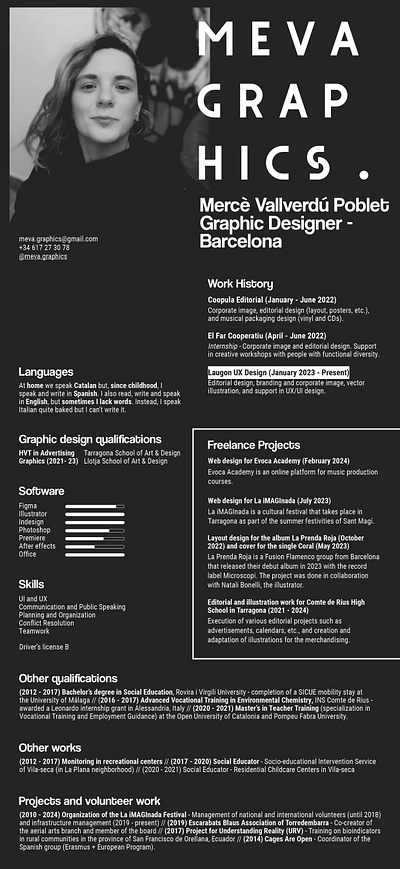 Meva Graphics CV curriculum graphic design