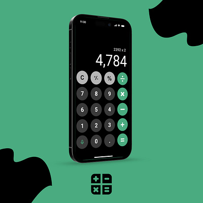 Calculator App for iOS app design calculator dailyui ios logo ui