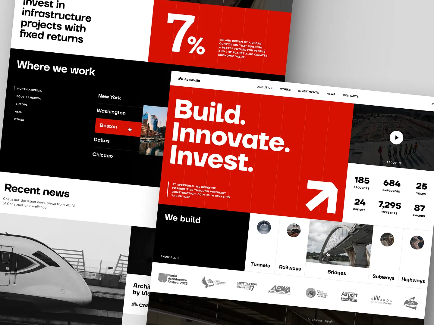 Innovative Architect Website Design for Infrastructure Projects