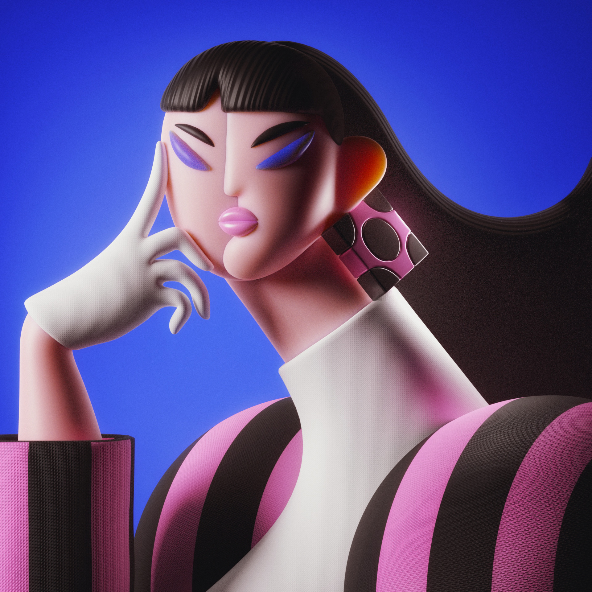 DTIYS 3d 3d girl 3d illustration blender cgi character character design digital art