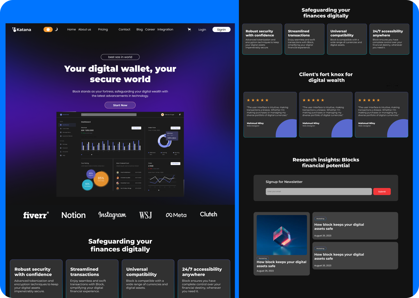 SAS Website Template by Himan Bora on Dribbble