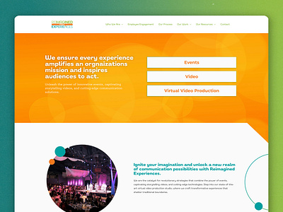 Reimagined Experiences Website Redesign elementor graphic design web design