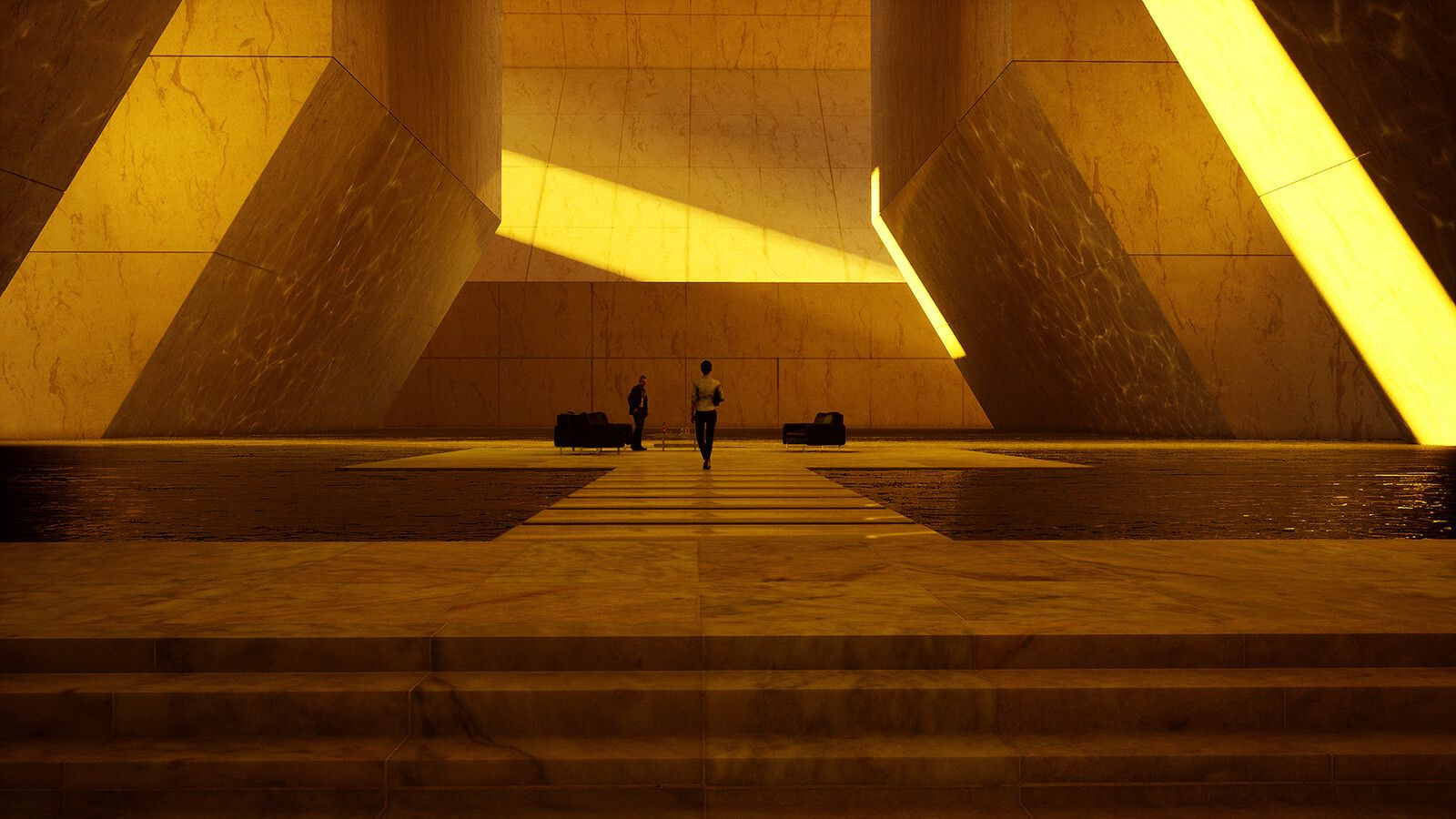 Scenes from Blade Runner 2047 films graphicstyle illustration yellow