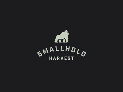 Smallhold Harvest Logo brand identity branding coffee coffee brand colorado designer fort collins gorilla gorilla icon graphic design harvest icon icon design kroneberger logo design typography