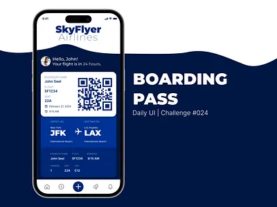 #024 | Boarding Pass boarding pass challenge daily ui dailyui minimalist pass ui