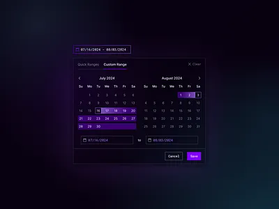 Date Range Picker component date date range design input ui ux
