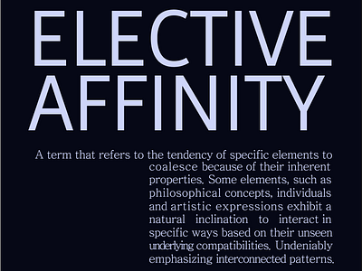 Elective Affinity typography