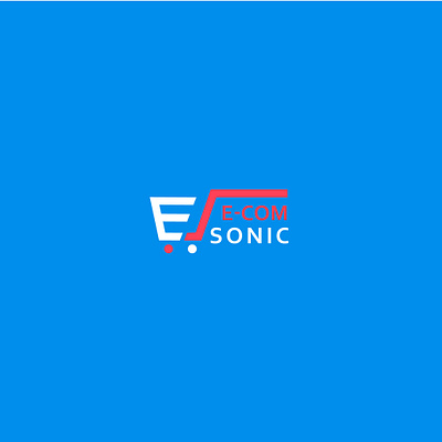 E-com Sonic logo e logo graphic design letter logo logo logo design minimal logo online shoping