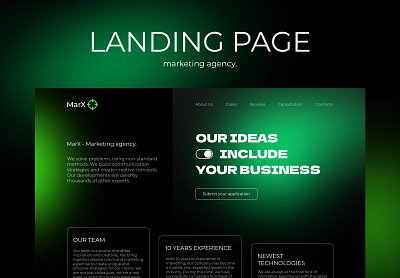 MarX - Marketing agency agency brand concept design figma marketing ui ux website
