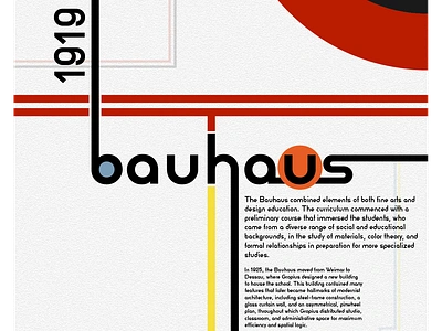 BAUHAUS Info Poster - Dylan Blackwell bauhaus graphic design poster