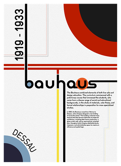 BAUHAUS Info Poster - Dylan Blackwell bauhaus graphic design poster