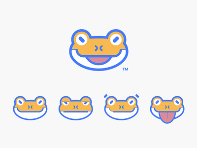W-Frog animal brand face frog happy head hiring hr logo mascot payroll platform smile tongue workstream