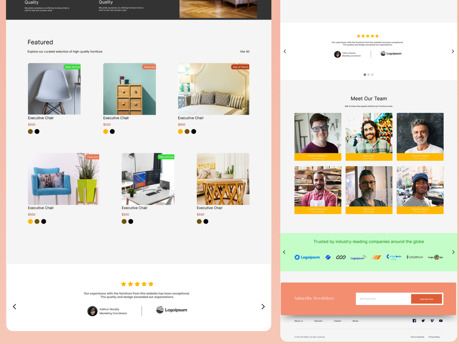 UI/UX for furniture selling website by Tareq Rahaman on Dribbble
