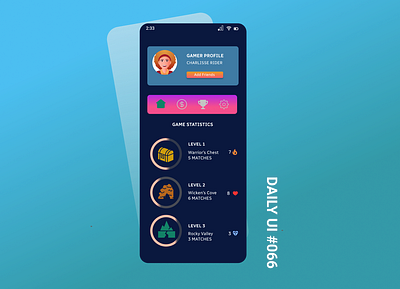 Daily UI #066- Statistics app design ui ux