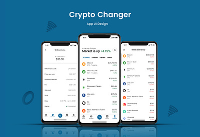 Crypto Exchanger app app design cryptocurrency cryptocurrency app cryptodesign design ui ui design ux