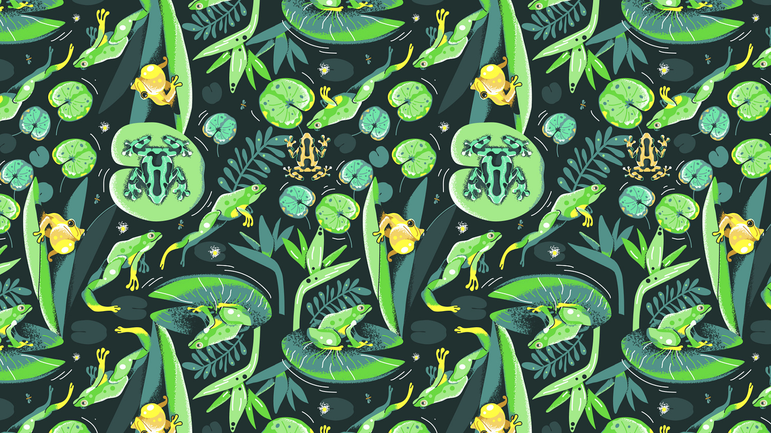 Frogs Pattern by German P. Díaz on Dribbble