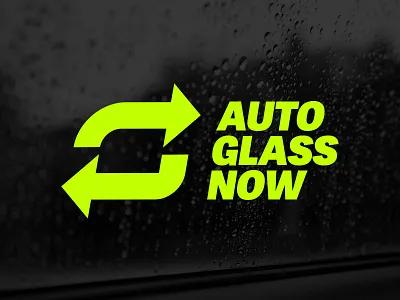 Auto Glass Now brand brand design branding font fonts logo logo design logos negative space rebrand rebranding type typography wordmark
