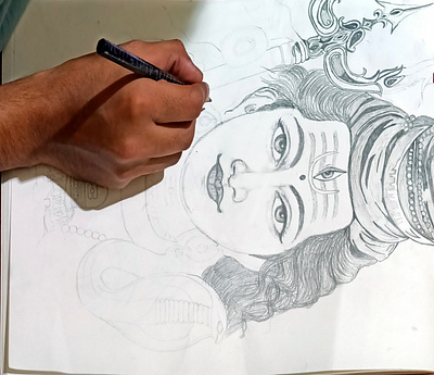 Lord Shiva's art art drawing finearts illustration lord shiva lord shiva drawing pencil art pencil sketch shiva art shiva sketch sketch
