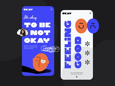 Okay - Modern Mental Health Awareness App app concept ios mental health