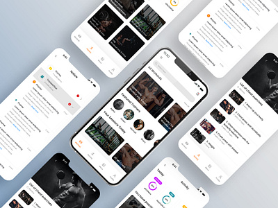 PowerGym - Fitness App UI abs apps female fitness figma fitness gym gym management healthy male fitness tracker ui uikit