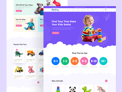 Kids Toy Store Ecommerce Website baby children ecommerce ecommerce landing page ecommerce website kids kids ecommerce store kids toy store landing page online shop online store product shop store toy toy store toys web web design website