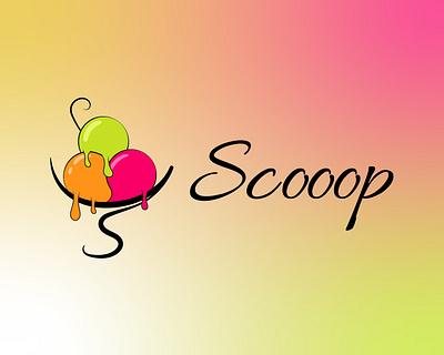 Scooop / Ice Cream Company logo branding dailylogochallenge design graphic design illustration logo typography vector
