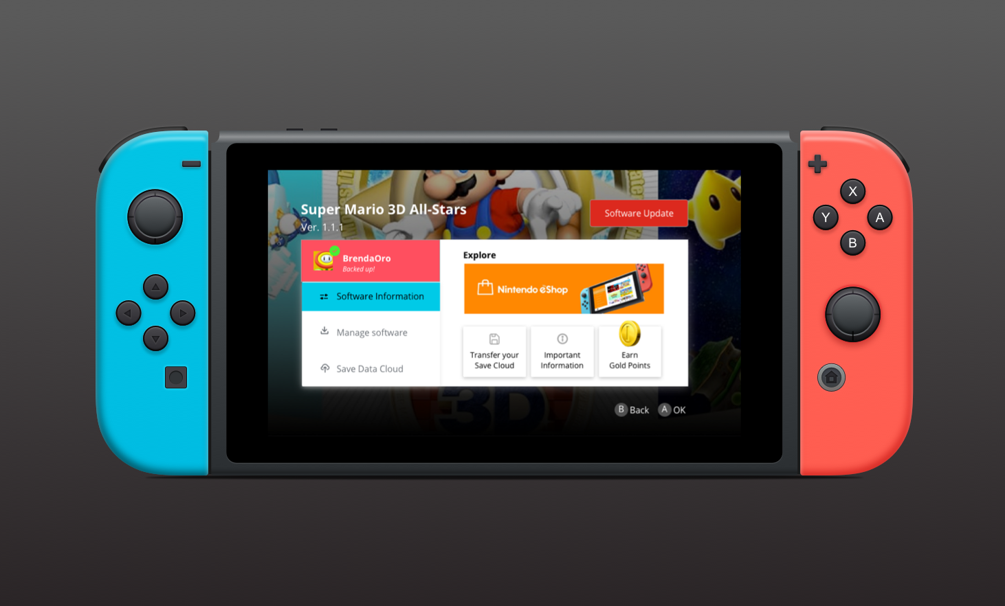 UI Challenge: Settings interface nintendo nintendo switch redesign settings ui