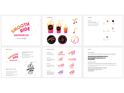 Smoothie Company branding brand brand guidelines brand identity branding graphic design layout logo logo design style guide