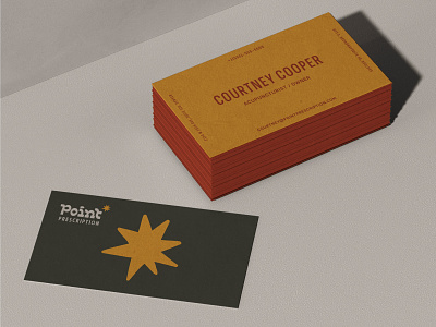 Point Prescription / Business Cards business cards contact info health logotype moo print design star star icon star logo wellness