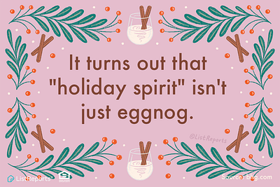 Eggnog alcohol christmas cinnamon eggnog holiday leaves mistletoe