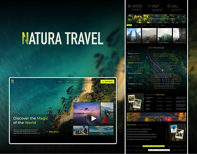 Natura Travel Agency app branding design figma ui ux web