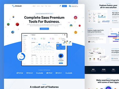 SaaS Website Landing Page b2b plan business business management business tools dashboard figma saas landing page startup uiux web design