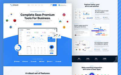 SaaS Website Landing Page b2b plan business business management business tools dashboard figma saas landing page startup uiux web design