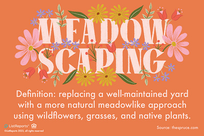 Meadow Scaping flowers garden hand lettering illustration leaves lettering meadow spring
