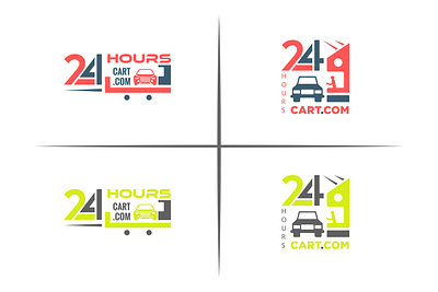 24 hours cart Logo | Car Branding 3d branding car car logo graphic design logo motion graphics taxi taxi cab taxi cab company taxi cab logo taxi company logo