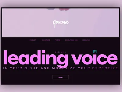 webpage redesign for Queue aesthetic amazing animation branding cool design figma glassmorphism graphic design illustration logo modern neumorphism saas ui ux webdesign website