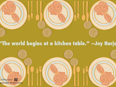 Kitchen Table flatware illustration party placemat plates table table setting