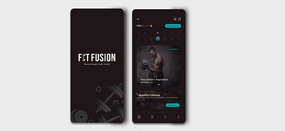Fitness Tracking App | UI/UX Design app app deisgn cardio fitness graphic design gym gym app tracking ui