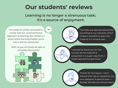 English school 📚 english school redesign review page