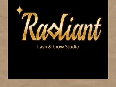Logotype Radiant animation black branding gold graphic design identity logo luxury блиск золото лакшері преміум чорний
