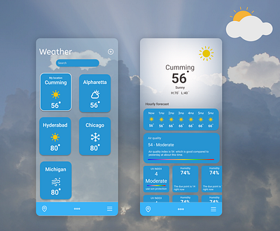 weather app branding design graphic design illustration logo ui ui ux ui ux designer